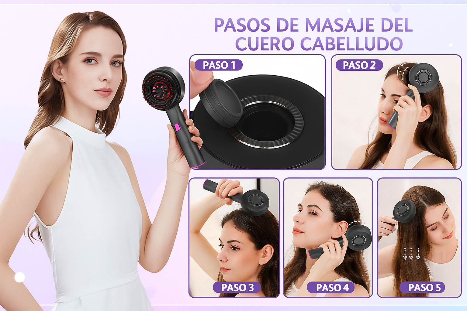 Cepillo Reactivador Capilar – Scalp Massage Comb- ENVÍO GRATIS✨✅