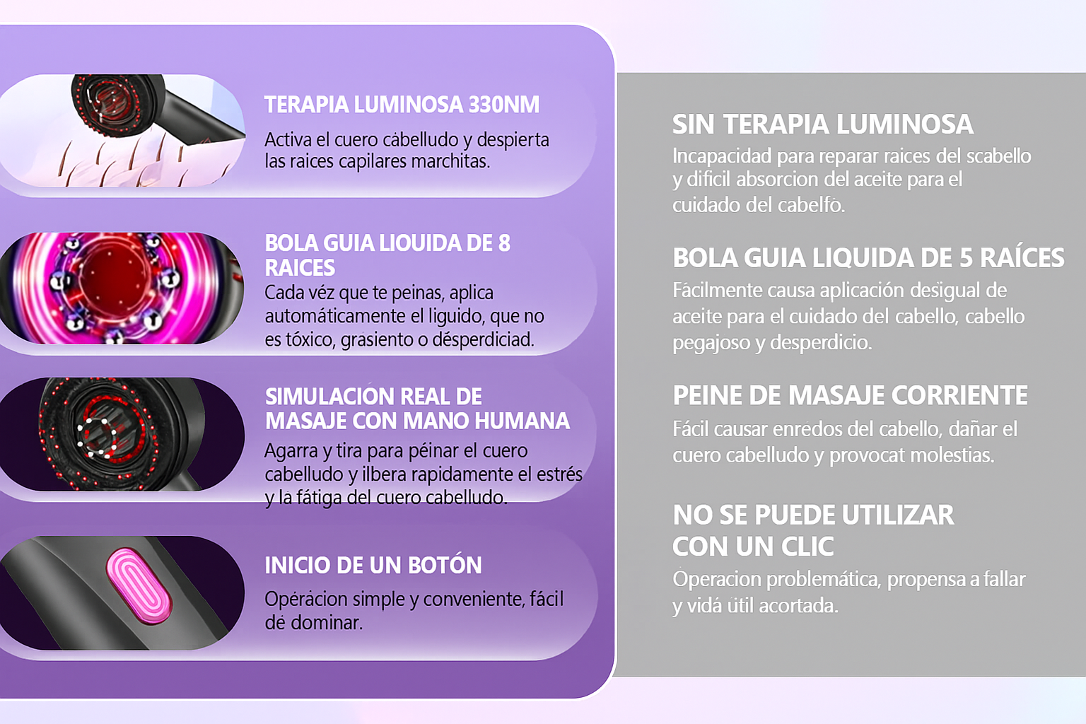 Cepillo Reactivador Capilar – Scalp Massage Comb- ENVÍO GRATIS✨✅