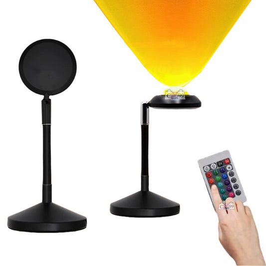 Lámpara LED 360° con Control Remoto | Luz Giratoria y Multicolor para Ambientes Modernos
