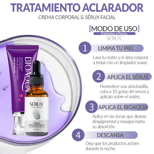 Pack Aclarante Rostro + Cuerpo | Dile Adiós a las Manchas y Zonas Oscuras