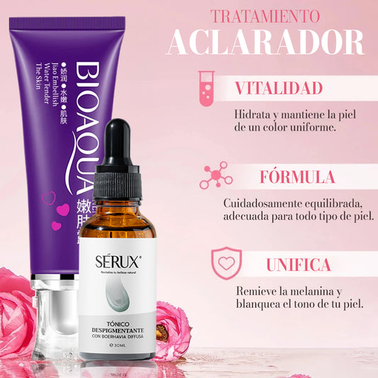 Pack Aclarante Rostro + Cuerpo | Dile Adiós a las Manchas y Zonas Oscuras