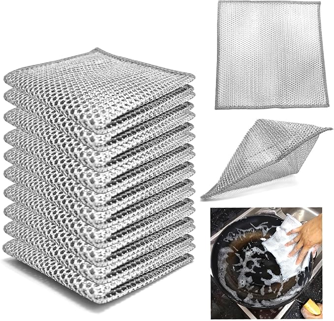 Paños Mágicos de Limpieza x10 – Doble Malla Ultra Resistente- ENVIO GRATIS📦