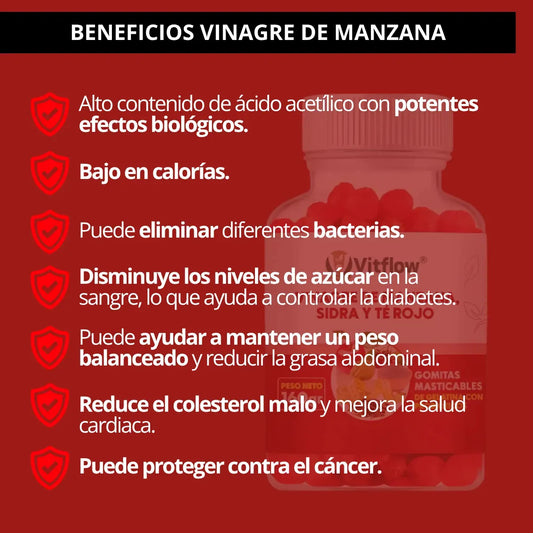 GOMITAS DE VINAGRE DE MANZANA: Apoya tu Bienestar 🍎- ENVIO GRATIS
