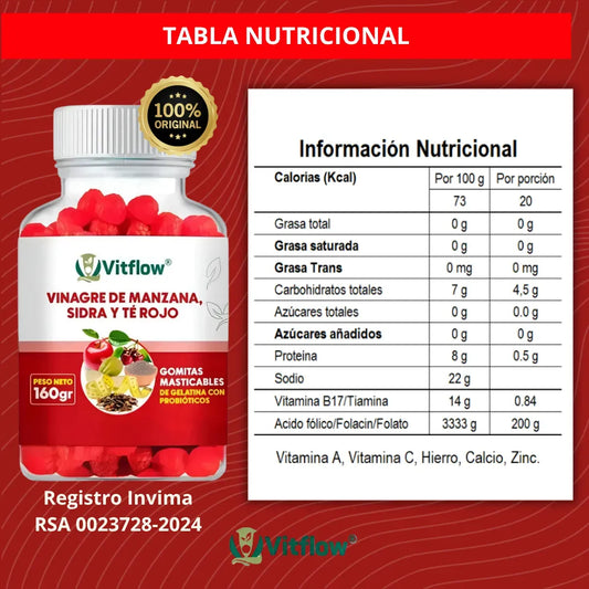 GOMITAS DE VINAGRE DE MANZANA: Apoya tu Bienestar 🍎- ENVIO GRATIS